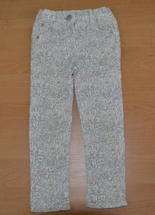 Літні, квітчасті джинси стрейч next (3-4 роки)