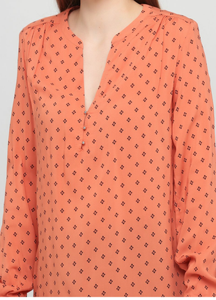 Туніка сорочка помаранчева в принт3 фото