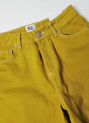 Новые свободные горчичные джинсы мом3 фото