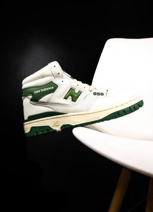 Шкіряні чоловічі кросівки new balance 650 green