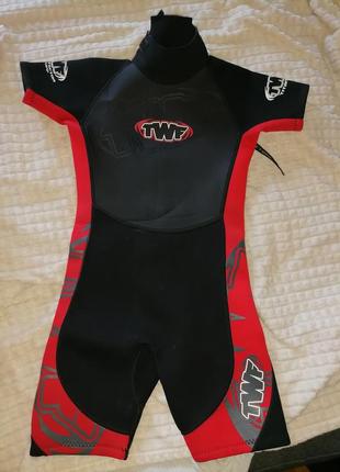 Гидрокостюм неопреновый костюм для плавания 3мм twf 7-8 лет1 фото