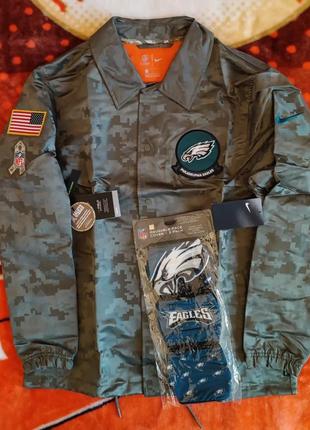 💯🏈🇺🇸 оригинал. водоотталкивающая куртка nike on field x nfl philadelphia eagles salute to service.