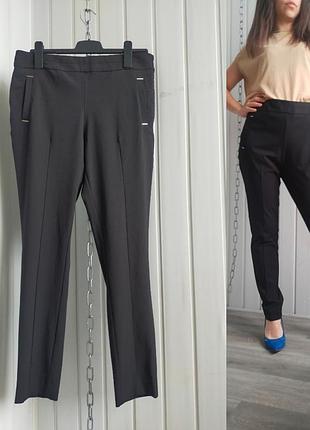 Зауженные чёрные брюки скинни со стрелками h&m 170/80 cm,l