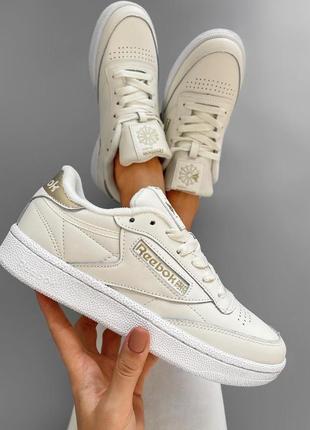 Кожанные кроссовки шкiрянi кросівки reebok original classic club c