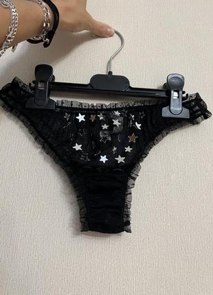 Кружевні чорні трусики intimissimi