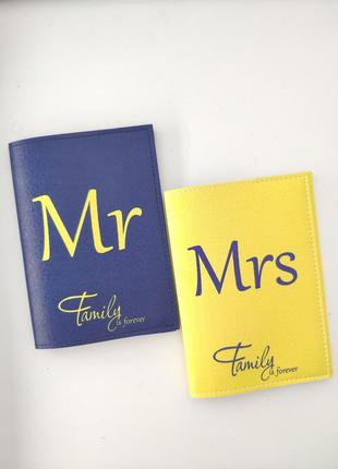 Набір обкладинки на паспорт mr&mrs