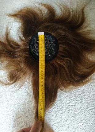 Накладка топпер шиньон на макушку 100%натуральный волос8 фото