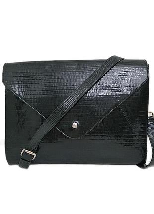 Изысканая кожаная сумка hecho en espana красивого бутылочного цвета