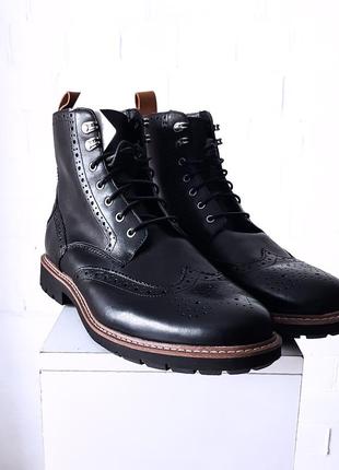 Clarks британія, нове чоловіче взуття, 44,5 розмір, шкіра, демисезон, хутро