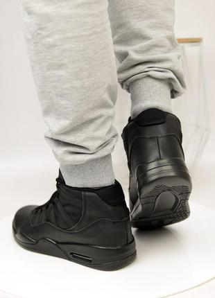 Стильні кросівки чоловічі чорні демі,демісезонні,осінні,весняні (осінь,весна 2032-2023)5 фото