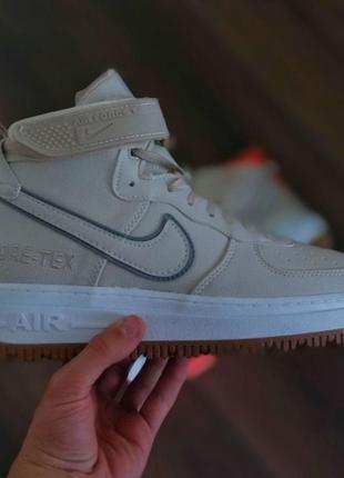 Кросівки nike air force 1 gore-tex beige6 фото