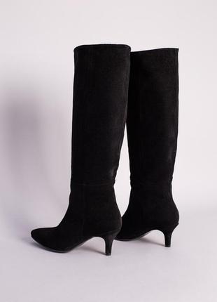 Замшеві й шкіряні чоботи труби