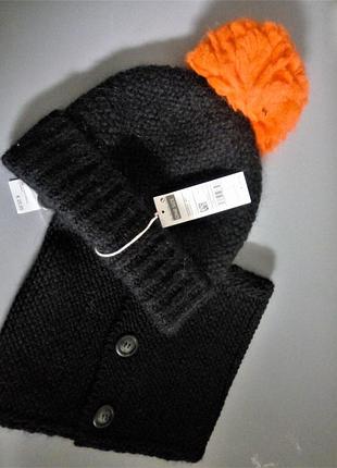 55-60 р стильная теплая шапка,benetton