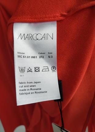 Блуза marc cain #3, кораллового цвета, с рукавами 3/4 , свободного кроя4 фото