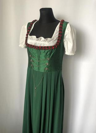 Винтаж зеленый дирндль баварский костюм4 фото