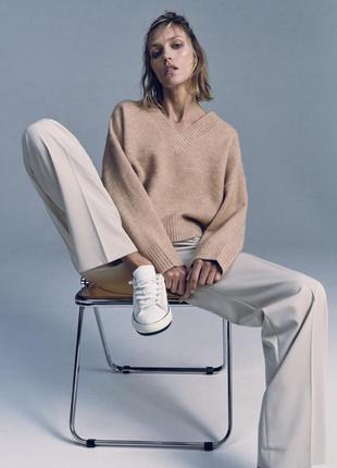 Zara светр бежевий оверсайз зара нова колекція свитер бежевый