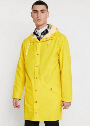 Дощовик водонепроникна куртка жіноча чоловіча бренд rains 1202 long jacket жовтий 04 yellow оригінал.