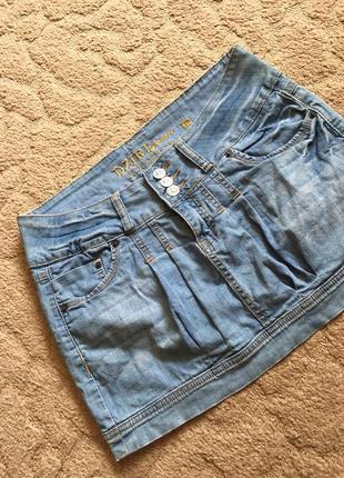 Классная юбка-мини  джинсовая dzire раз l(48)1 фото