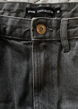 Юбка серая мини джинсовая sinsay3 фото