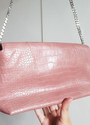 Розовая пудровая сумка bershka2 фото