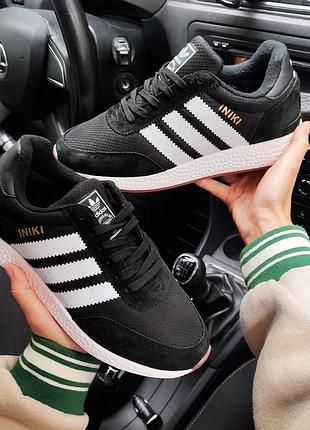 Чоловічі кросівки adidas inniki чорні (термо)