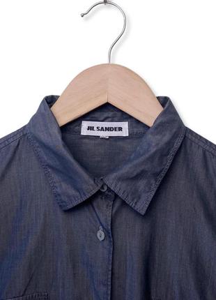 Винтажная серая базовая рубашка jil sander made in italy винтаж 90х prada brunello cucinelli loro piana acne atudios 42 it m3 фото