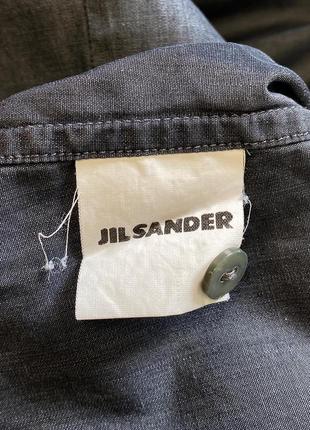 Винтажная серая базовая рубашка jil sander made in italy винтаж 90х prada brunello cucinelli loro piana acne atudios 42 it m7 фото