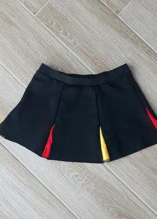 Черная юбка с цветными клиньями для быта, спорта и танцев2 фото