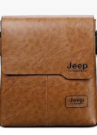 Мужская сумка jeep светло-коричневый