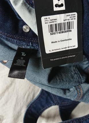 Фірмовий англійський жіночий джинсовий стрейчевий демісезонний зимовий комбінізон tu, новий з бірками. розмір l-xl.7 фото