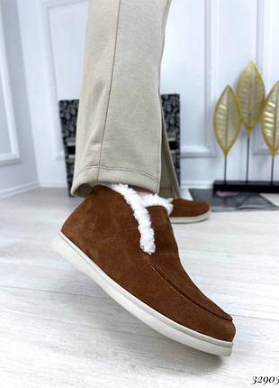 Высокие зимние лоферы