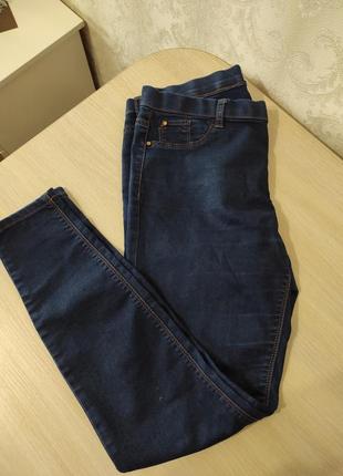 Сині джинсові штани м на резинці