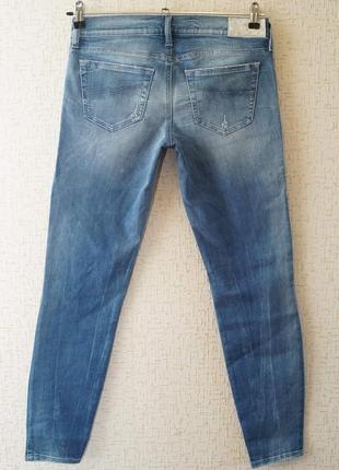 Женские джинсы diesel голубого цвета, низкая посадка skinny.2 фото