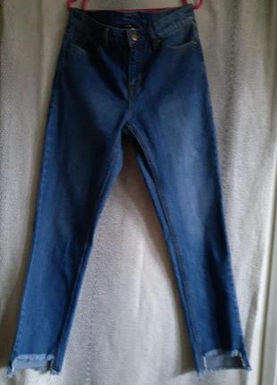 100% коттон. женские брендовые обрезанные джинсы.