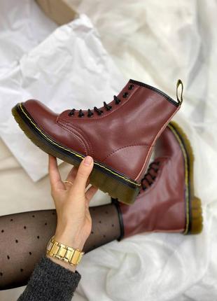 🍂 демисезонные женские ботинки dr. martens 1460 теплые ботинки мартинс