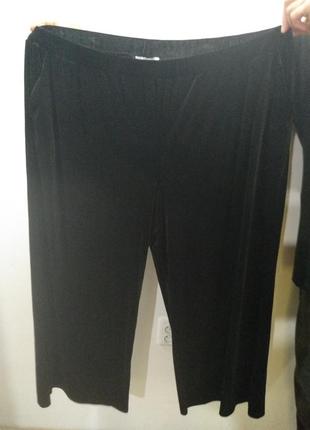 Батал. бархатные стрейч брюки/штаны signature&collection