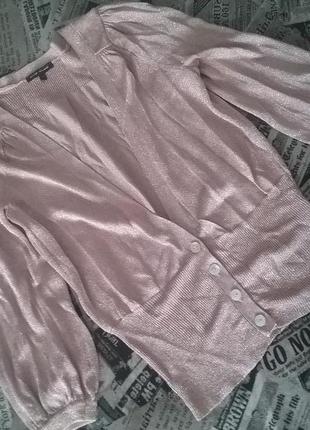 Кофточка с люриксовой нитью бронзового цвета