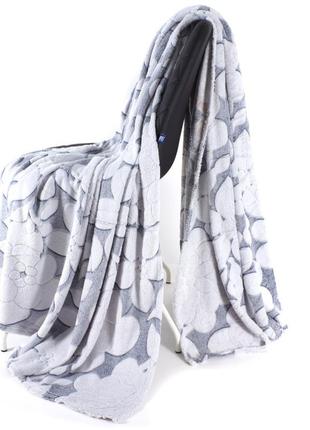 Плед микрофибра в сумке 200×230 см цвет серый