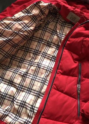 Куртка пальто зима красная1 фото