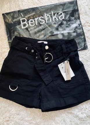 Шорты с высокой посадкой bershka 32 xs новые с биркой