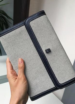 Итальянская сумка клатч конверт кожа ткань текстиль кроссбоди италия