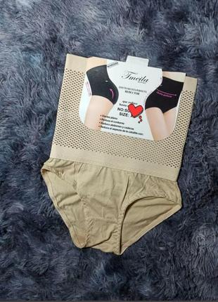 Высокие утягивающие трусики для коррекции живота и талии, трусы корсетные с плотной...