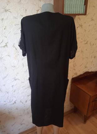 Сукня - халат (льон/віскоза)2 фото