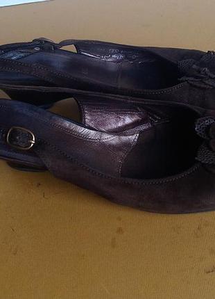 Распродажа конфортные замшевые  туфли с открытой пяткой  gabor2 фото