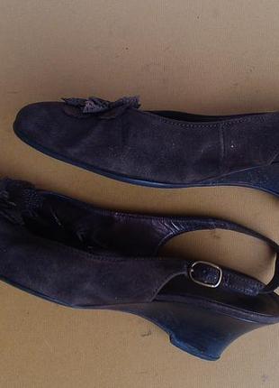 Распродажа конфортные замшевые  туфли с открытой пяткой  gabor4 фото