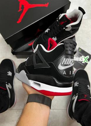 Мужские кроссовки nike air jordan 4 retro bred4 фото