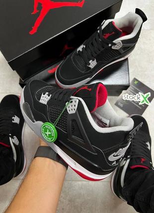 Мужские кроссовки nike air jordan 4 retro bred3 фото