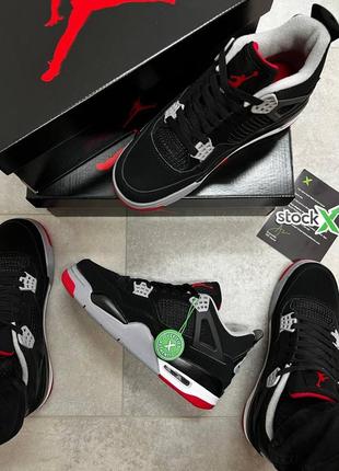 Мужские кроссовки nike air jordan 4 retro bred2 фото