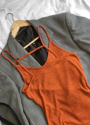 Ідеальна помаранчева міні сукня з цікавою спинкою від topshop7 фото
