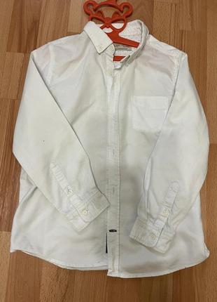 Белая рубашка на мальчика zara boy 7 лет на рост 122 см